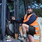 Three-time national excavator operator of the year Troy Calteaux (36) gets ready to practise his...