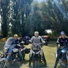 Motorbike enthusiasts (from left) Arran ‘Mace’ Mason, Mel Peck and Tracy Mason, all of Dunedin,...