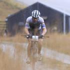 Anton Cooper on his way to claiming victory in the elite men’s cross-country at the national...