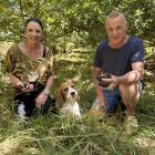 Robert and Jane Grice with Ivy the beagle. Photo: Supplied via Ashburton Courier