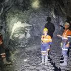 Snowy River workers (from left) Luke O'Connell, Charlotte Buxton-Blue and Alex Watson in front of...