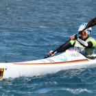 Women’s Longest Day winner Simone Maier negotiates the 67km river stage. PHOTO: WAYNE PARSONS