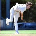 Otago medium-pacer Jarrod McKay sends down a delivery during the first day of the Plunket Shield...