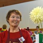 Attending the South Island National Dahlia Show in Waikouaiti on Saturday was Anne Kenney, who...