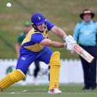 Dean Foxcroft plays a shot during his innings of 25 for the Otago Volts in their Ford Trophy win...
