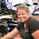 International race mechanic Louise (Lulu) Clearwater, of Invercargill, at the practice day for...