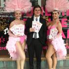 Members of Feroce Cabaret, singer Jack Archibald and dancers Dee Coulter (left) and Charlie...