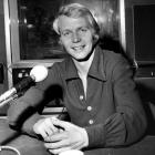 Star of stage, screen and the airwaves, David Soul sits in a radio studio to broadcast an...