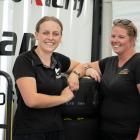 Race mechanics Brooke Harris and Louise (Lulu) Clearwater, both of Invercargill, at the NZ Grand...