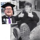 Grant Robertson shows his approval as the newly elected OUSA president in 1993. Above: Mr...