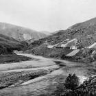 The Otago Central Railway runs alongside the Taieri River at Hindon. — Otago Witness 5.2.1924