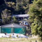 Fire investigators and police are at the scene of the house bus fire on Blue Spur Rd, Hokitika....