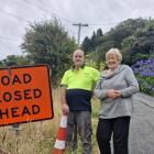 Ross Pde residents Ken Claydon and Kathy Bessant at the Jacksons Rd end of their street. Photo:...