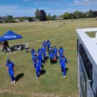 Old Boys Collegians players walk off the field after their loss to Burnside West Uni. PHOTO:...
