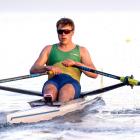 Jack Pearson on his way to winning bronze in the men’s under-22 single sculls at the national...