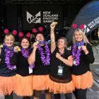 Cousins and Kirakau Weavers and Knitters team-mates (from left) Marina Nola, of Auckland, Wendy...
