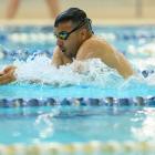 Mohammad Deljoo glides through the water at the Masters Games at Moana Pool in Dunedin. PHOTO:...