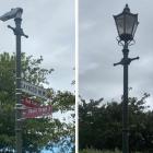 The new LED streetlights, left, have been criticised by deputy mayor Malcolm Lyall who says they...