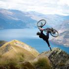 Queenstown photographer Jake Hood’s image of Dan Brooker, Missing Link Foot Plant, won photo of...