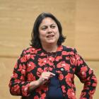 Health spokeswoman Dr Ayesha Verrall talks at a public meeting "Let’s Keep New Zealand Smokefree"...