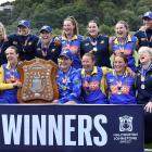 The Sparks celebrate after beating Wellington in the one-day final at the University Oval in...