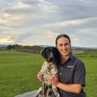 NS Vets Riversdale graduate veterinarian Holly Gardyne, with her dog Herbie at home in Knapdale,...