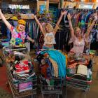 Wanaka Wastebusters reuse crew members (from left) Anna Dumphey, Alison Corthell and Morgan Howie...