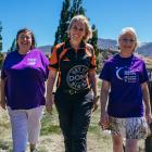 Shaking down for Saturday’s Queenstown Relay for Life are, from left, Cancer Society’s Donz Milne...