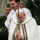 Pope Francis said mass at St Peter's Basilica on Holy Thursday. Photo: Reuters 