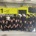 Almost 30 representatives from airport emergency service teams across New Zealand pictured at...
