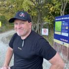 Jamie Harris preparing for his latest MARCH March up Queenstown Hill. PHOTO: PHILIP CHANDLER