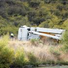 The scene of a crash near the Cromwell Gorge picnic area, on State Highway 8, yesterday. PHOTO:...