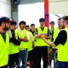 Andy Reid (MTO Spokesperson and Director) showing aspiring apprentices &amp; students around the...