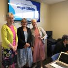 Preparing to welcome new volunteers to SuperSkills are (from left) SuperGrans national director...