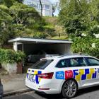 Police at the scene in Wellington after a 79-year-old woman was found dead. Photo: RNZ 