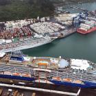 Two cruise ships docked at Port Chalmers on Boxing Day last year. PHOTO: ODT FILES
