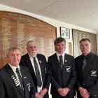 Members of the Mataura Clay Target Club (from left) Kelvin Gutsell, Ewen Pirie, Tom Ayers and...