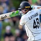 Tom Latham finished the day on 65 not out. Photo: Getty Images