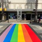 Gisborne’s rainbow pedestrian crossing has been restored. Photo: File