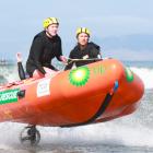 St Kilda’s Madi Loudon (left) and Emily Peacock on their way to winning a gold medal at the...