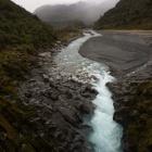 The Waitaha River, at Kiwi Flat. A hydro scheme was proposed for the river between the lower end...