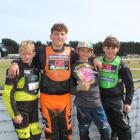 Riding in the event are Christchurch boys (from left) Jaxon Harley, 11, Chase Lang, 13, Bradley...