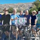 Dunedin cyclists (from left) Graeme Buchanan, Chris Yeats, Richard Blaikie, Geoff Anderson, Rob...