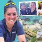Stock agent Tommi Gregory-Hunt is relishing her new career; she is pictured with her father...