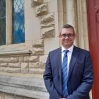 Jordan Horrell stands outside the Hall of Memories at Waitaki Boys' High School. PHOTO: JULES CHIN