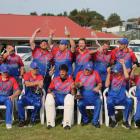 The Owaka Bandits celebrate victory in the South Otago club final in Owaka on Saturday. PHOTO:...