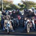 Riders from the Scooter Division Dunedin met at the Z Service Station in Mosgiel before their...