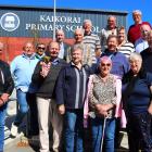 Former classmates gather for a reunion at Kaikorai Primary School recently. PHOTO: SIMON HENDERSON