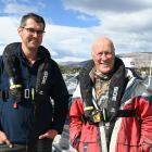 Members of Niwa’s project mapping Lake Wānaka’s lakebed are (left) marine geology technician Sam...
