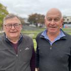 John Taylor, left, and John Thompson are 5th-decade local Rotarians. PHOTO: PHILIP CHANDLER